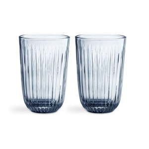 Sada 2 modrých skleněných sklenic Kähler Design Hammershoi, 330 ml