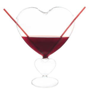 Sklenice ve tvaru srdce Original Products Heart of Glass, 1 l