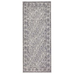 Šedo-krémový oboustranný koberec vhodný i na ven Bougari Curacao, 80 x 150 cm