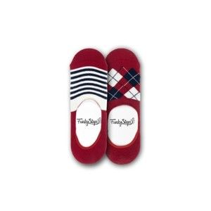 Sada 2 párů nízkých ponožek Funky Steps Reds, velikost 39 – 45