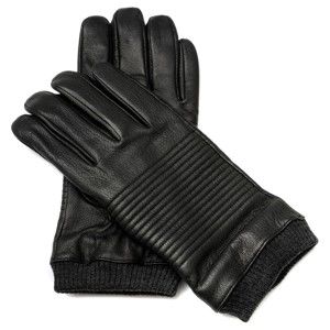 Pánské černé kožené rukavice <br>Pride & Dignity Snoop, vel. XL