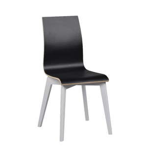 Černá jídelní židle s bílými nohami Rowico Grace