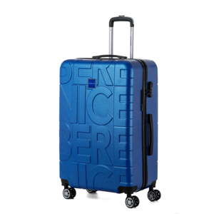 Modrý cestovní kufr Berenice Typo, 107 l