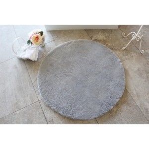 Šedá koupelnová předložka Confetti Bathmats Colors of Grey, ⌀ 90 cm