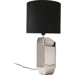 Šedá stolní lampa s černým stínítkem Kare Design Diamond