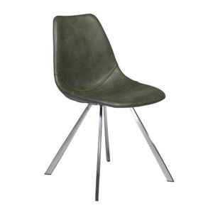 Zelená koženková jídelní židle DAN-FORM Denmark Pitch