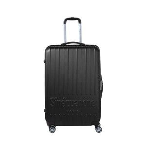 Černý cestovní kufr na kolečkách s kódovým zámkem SINEQUANONE Rina, 107 l