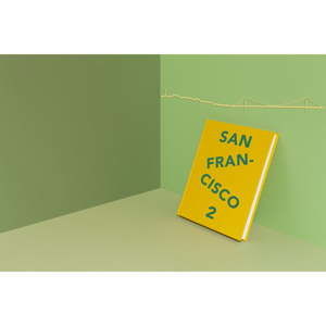 Pozlacená nástěnná dekorace se siluetou města The Line San Francisco II