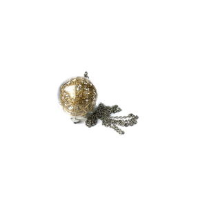 Skleněný náhrdelník ve zlaté barvě Ko-ra-le Wired Long