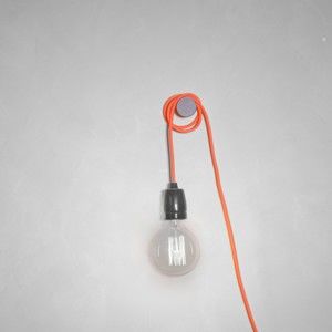 Oranžový textilní kabel s objímkou Filament Style Cable