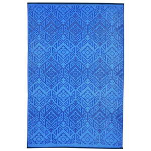 Modrý oboustranný koberec vhodný i do exteriéru Green Decore Indicus, 180 x 120 cm