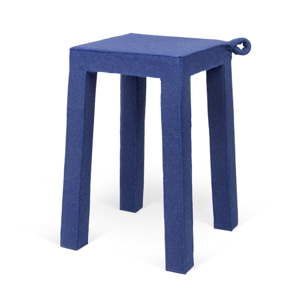 Modrá dřevěná stolička TemaHome Handle, 30x30x45 cm