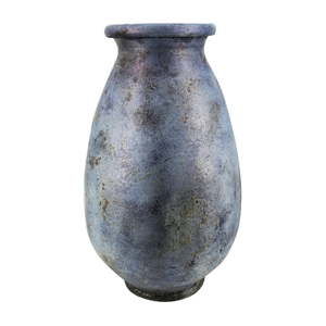 Modrá terakotová váza Moycor Palem, výška 60 cm
