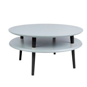 Tmavě šedý konferenční stolek s černými nohami Ragaba UFO, Ø 70 cm