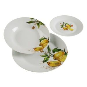 18dílný set talířů z porcelánu Versa Lemon