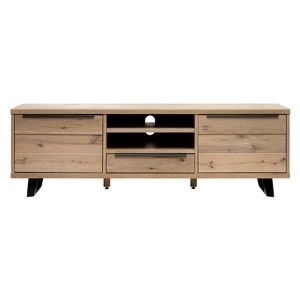 TV stolek ze dřeva bílého dubu Unique Furniture Novara
