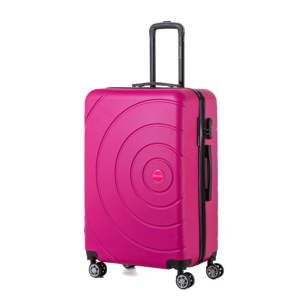 Růžový cestovní kufr Berenice Circle, 107 l