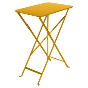 Žlutý zahradní stolek Fermob Bistro, 37 x 57 cm