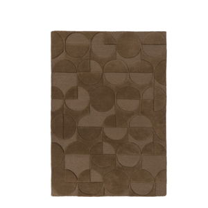 Hnědý koberec z vlny Flair Rugs Gigi, 160 x 230 cm