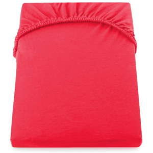 Červené elastické prostěradlo DecoKing Nephrite Red, 100–120 cm