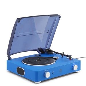 Modrý gramofon GPO Stylo II Cobalt Blue