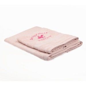 Sada 2 světle růžových ručníků Beverly Hills Polo Club Tommy Orj