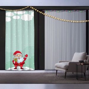 Vánoční závěs Happy Christmas Santa, 140 x 260 cm