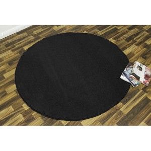 Černý koberec Hanse Home Nasty, ⌀ 200 cm