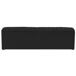 Černý otoman s úložným prostorem Windsor & Co Sofas Nova, 180 x 47 cm