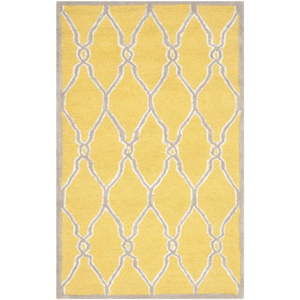 Vlněný koberec Augusta Yellow, 91x152 cm
