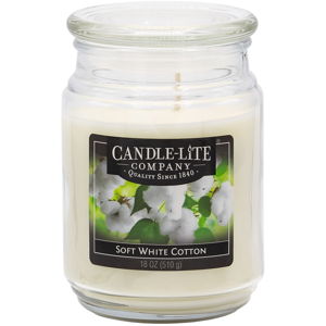 Vonná svíčka ve skle s vůní jemné bavlny Candle-Lite, doba hoření až 110 hodin