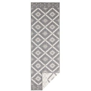 Šedo-krémový venkovní koberec Bougari Malibu, 150 x 80 cm