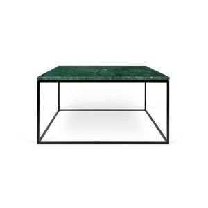 Zelený mramorový konferenční stolek s černými nohami TemaHome Gleam, 75 cm