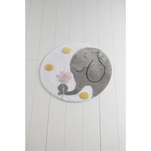 Koupelnová předložka Confetti Bathmats Buyuk Fil Yuvarlak Grey, ⌀ 90 cm