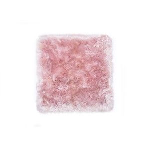 Růžový koberec z ovčí kožešiny Royal Dream Zealand Square, 70 x 70 cm