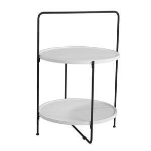 Bílo-černý odkládací stolek sømcasa Alessio, ø 45 cm