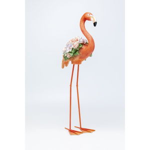Oranžová dekorace Kare Design Flamingo, výška 75 cm