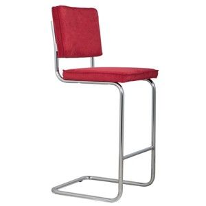 Červená barová židle Zuiver Ridge Rib