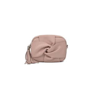 Pudrově růžová kožená kabelka Roberta M Claire