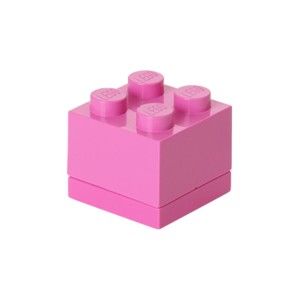 Růžový úložný box LEGO® Mini Box