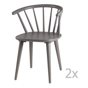 Sada 2 šedých jídelních židlí sømcasa Anya