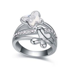 Prsten s krystaly Swarovski Empathy Clara, velikost 52