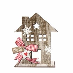 Dřevěná vánoční dekorace PPD House Country Xmas, výška 20 cm