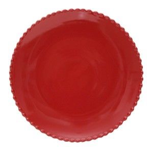 Rubínově červený kameninový talíř Costa Nova Pearl, ⌀ 28 cm