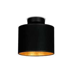 Černé stropní svítidlo s detailem ve zlaté barvě Sotto Luce Mika XS CP, ⌀ 20 cm