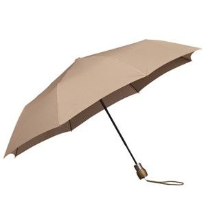 Béžový skládací deštník Ambiance Mini-Max Beige, ⌀ 100 cm