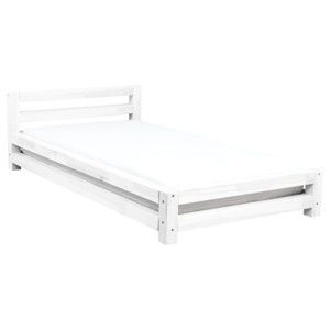 Bílá jednolůžková postel z borovicového dřeva Benlemi Single, 80 x 180 cm