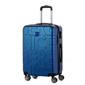 Modrý cestovní kufr Berenice Typo, 71 l