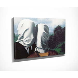Nástěnná reprodukce na plátně Rene Magritte The Surrealist Love and Bizarre Romance, 40 x 30 cm