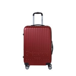 Tmavě červený cestovní kufr na kolečkách s kódovým zámkem SINEQUANONE Chandler, 71 l